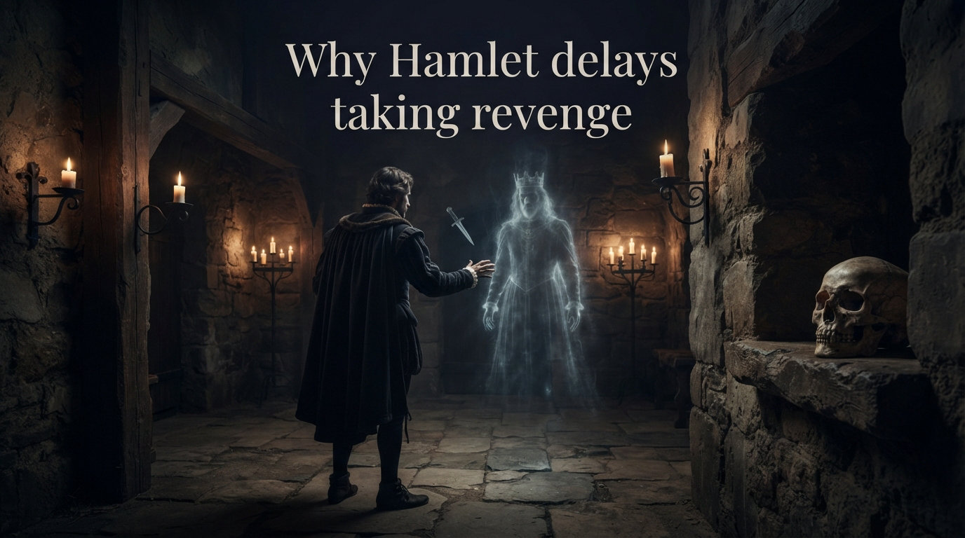 Why Hamlet delays taking revenge