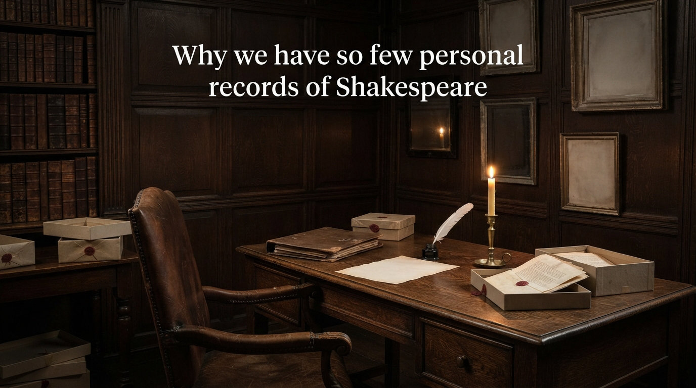 Why we have so few personal records of Shakespeare