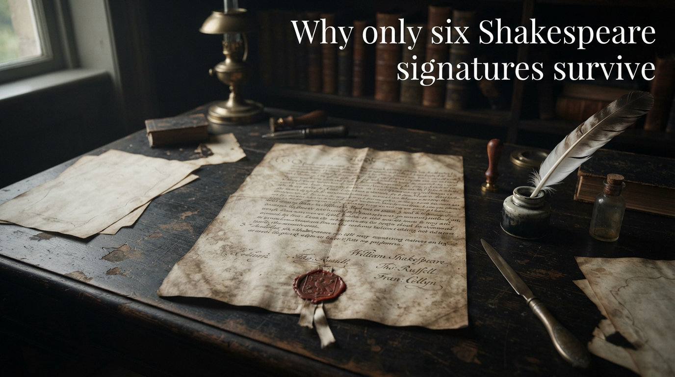 Why only six Shakespeare signatures survive