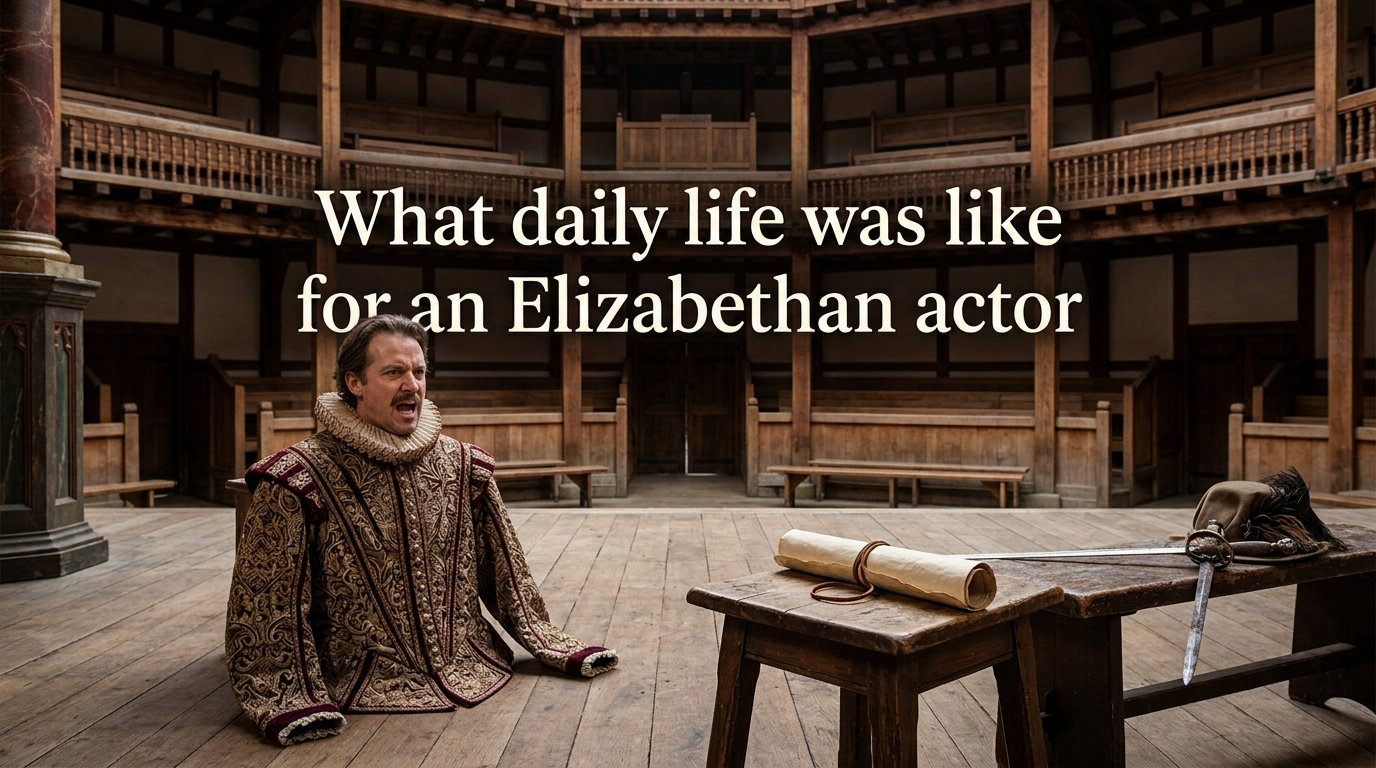 What daily life was like for an Elizabethan actor
