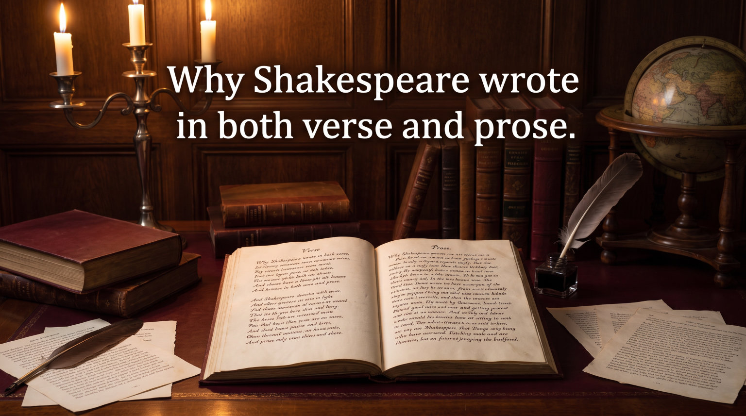 Why Shakespeare wrote in both verse and prose