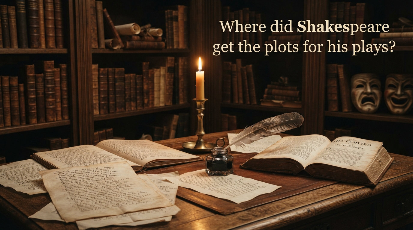 Where did Shakespeare get the plots for his plays?