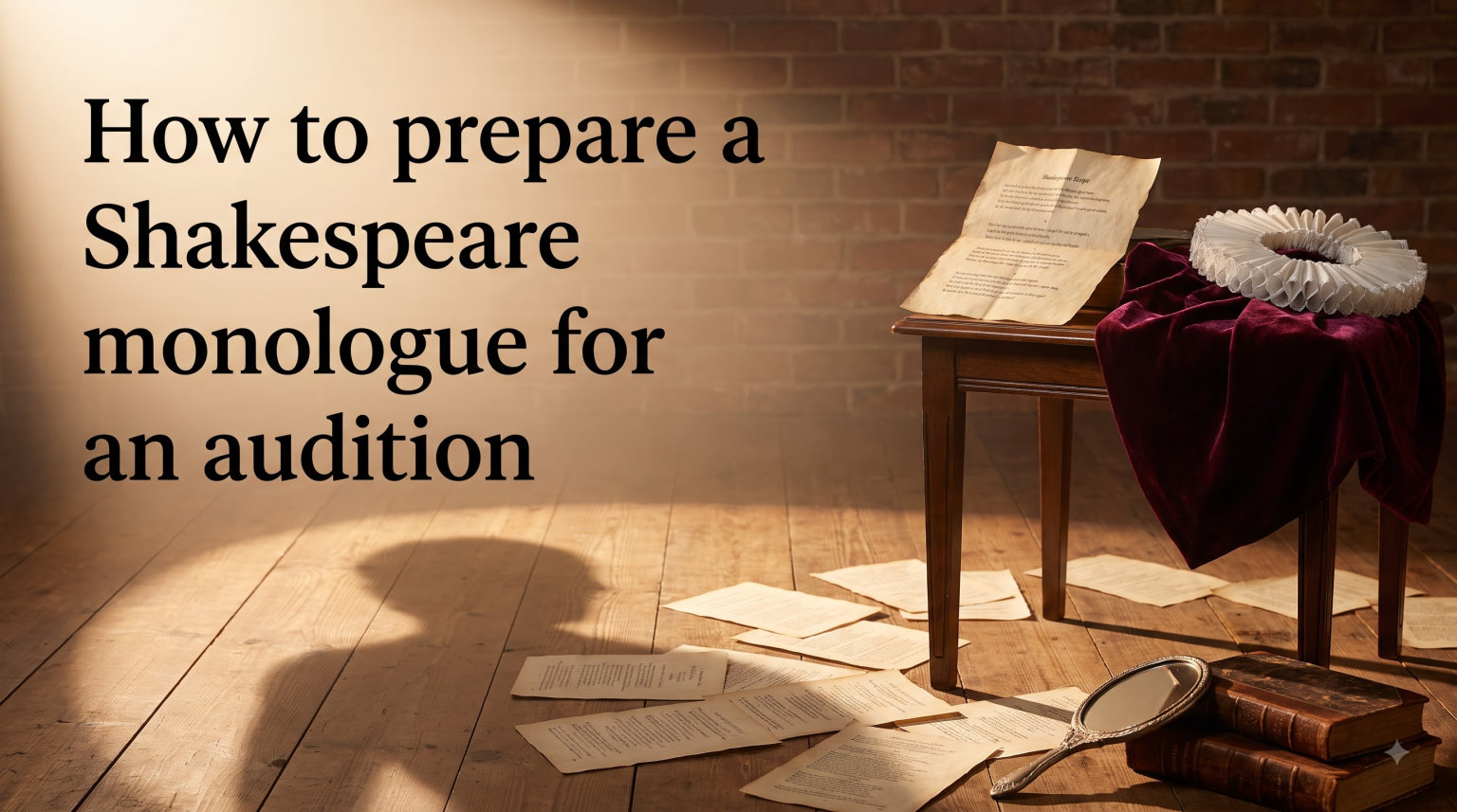 How to prepare a Shakespeare monologue for an audition