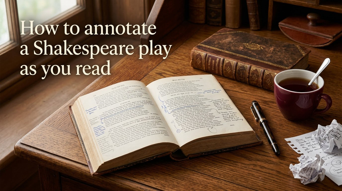 How to annotate a Shakespeare play as you read
