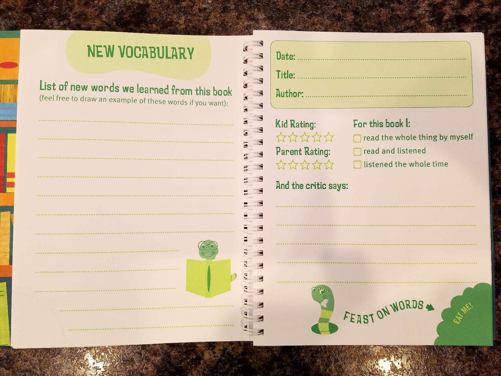 Bookworm Journal: A Reading Log for Kids (and Their Parents) customer photo 2