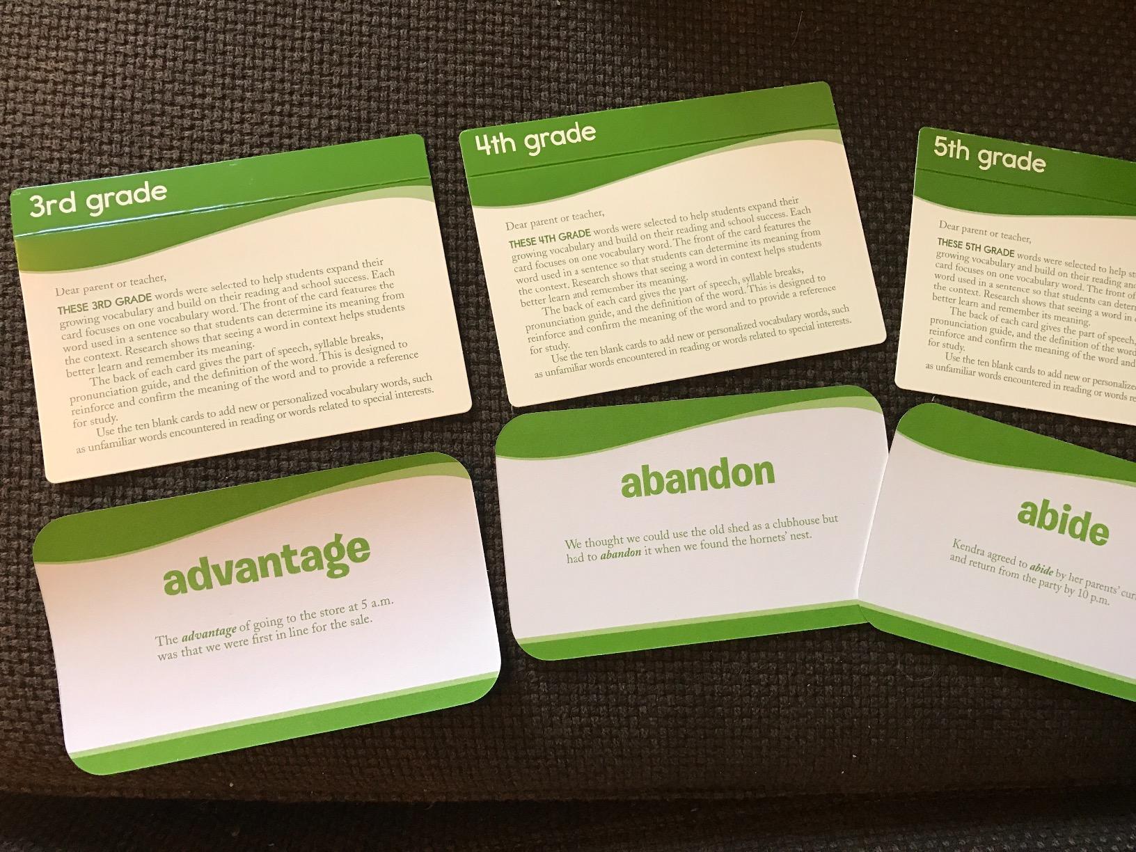 3rd Grade Vocabulary Flashcards: 240 Flashcards for Improving Vocabulary Based on Sylvan's Proven Techniques for Success (Sylvan Language Arts Flashcards) customer photo 2