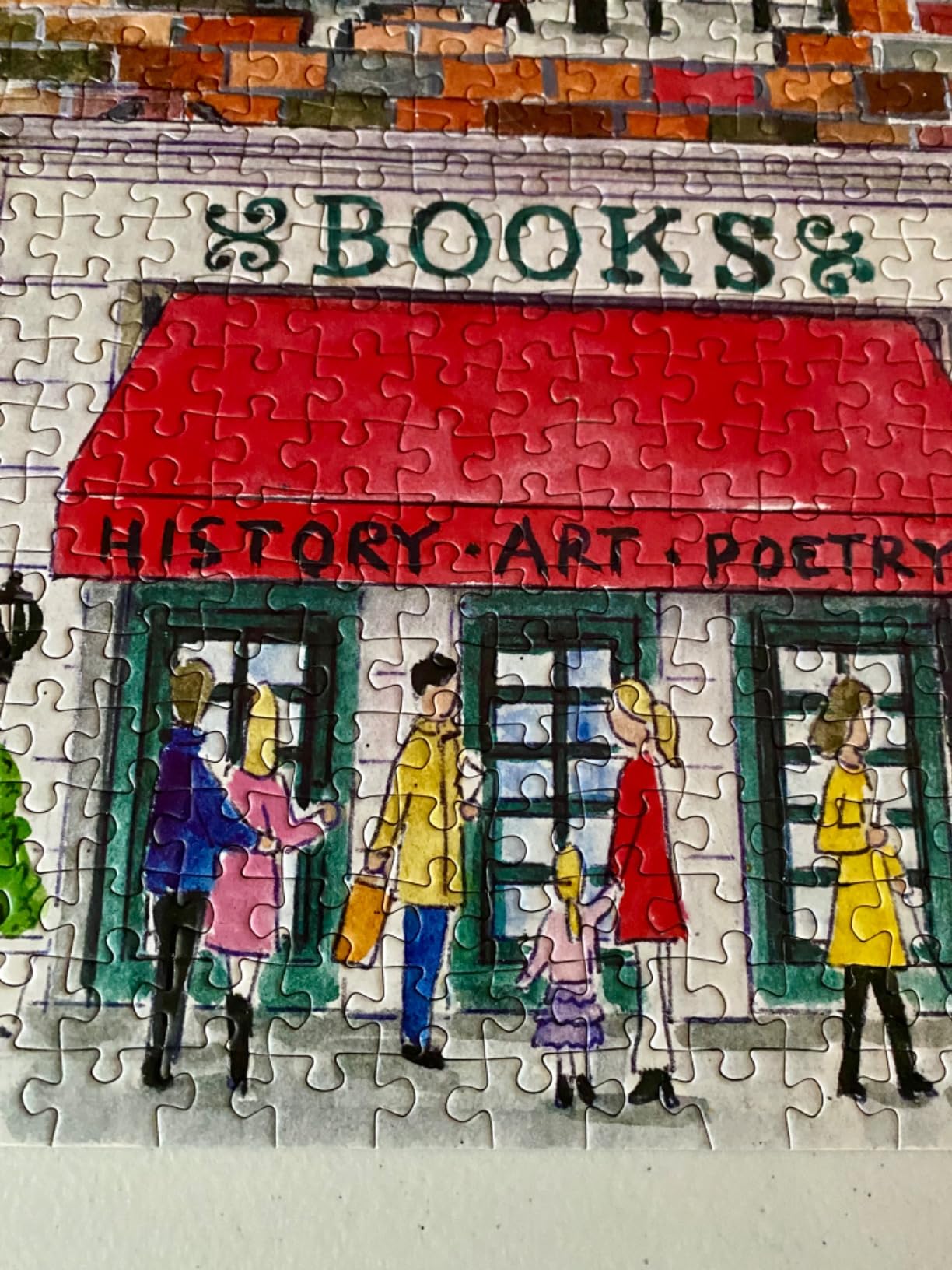 Galison - A Day at the Bookstore 1000 Piece Jigsaw Puzzle for Adults | Illustrated by Michael Storrings, Bibliophile, Bookshelf, Cozy, Challenging, Recycled Paper, No Dust, Finished Size 27