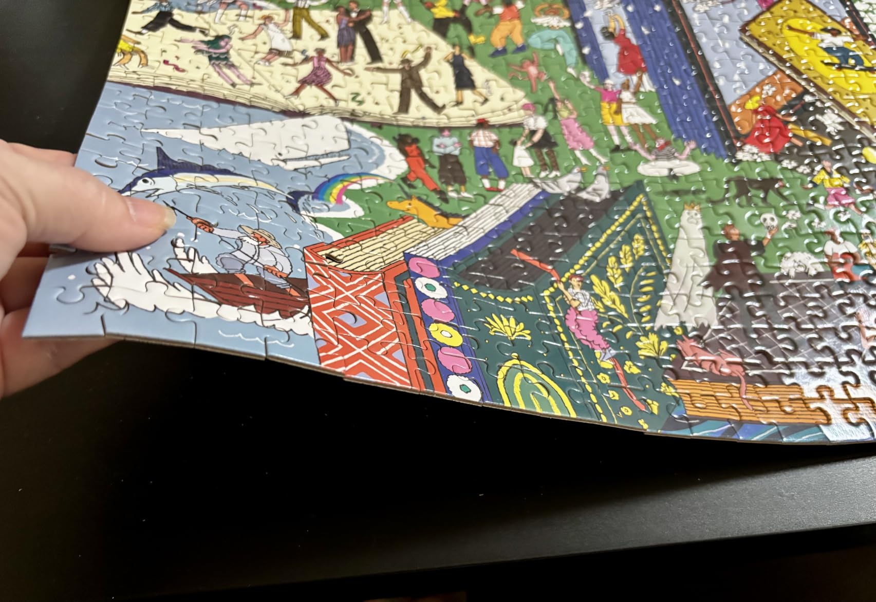 Galison - Book World 1000 Piece Jigsaw Puzzle for Adults | Illustration by Hye Jin Chung, Bookish Puzzle, Literary Art, Challenging, Recycled Paper, No Dust, Finished Size 20