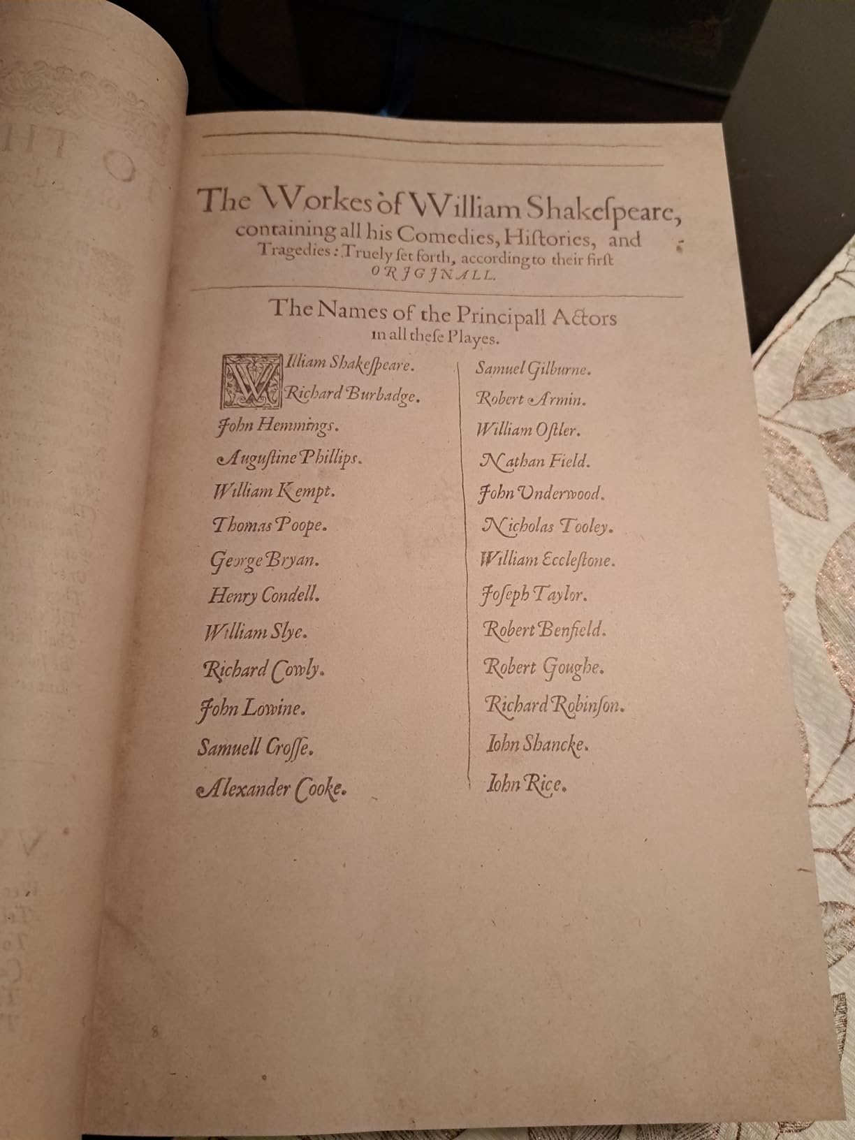 Shakespeare's First Folio: 400th Anniversary Facsimile Edition: Mr. William Shakespeares Comedies, Histories & Tragedies, Published According to the Original Copies customer photo 2