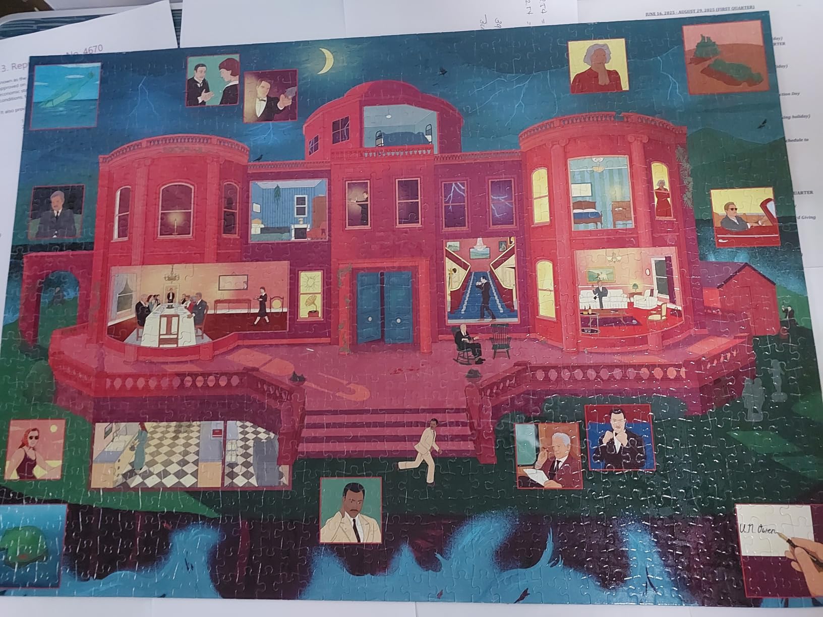 The World of Agatha Christie: and Then There were None: A 1000-piece Jigsaw Puzzle Illustrated by Ruby Ash customer photo 1