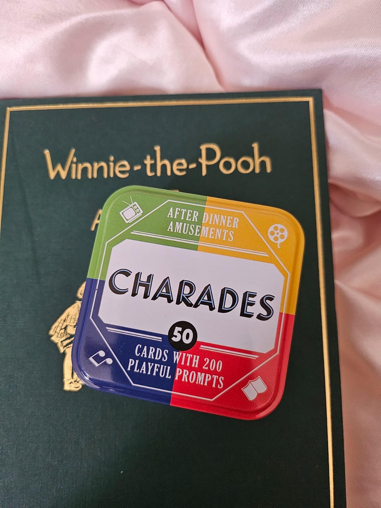 After Dinner Amusements: Charades: 50 Cards with 200 Playful Prompts (Charades Game for Adults and Family, Portable Camping and Holiday Games) customer photo 1