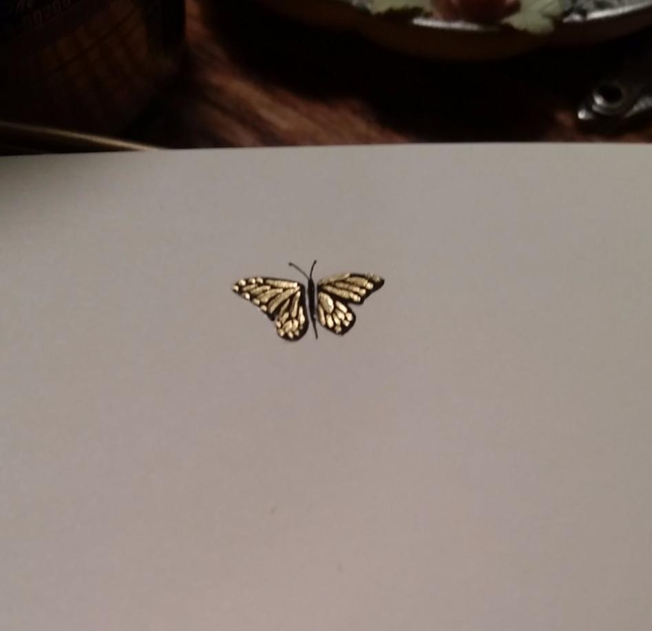 Gold Butterfly (Stationery) (Letter-Perfect Stationery Series) customer photo 1