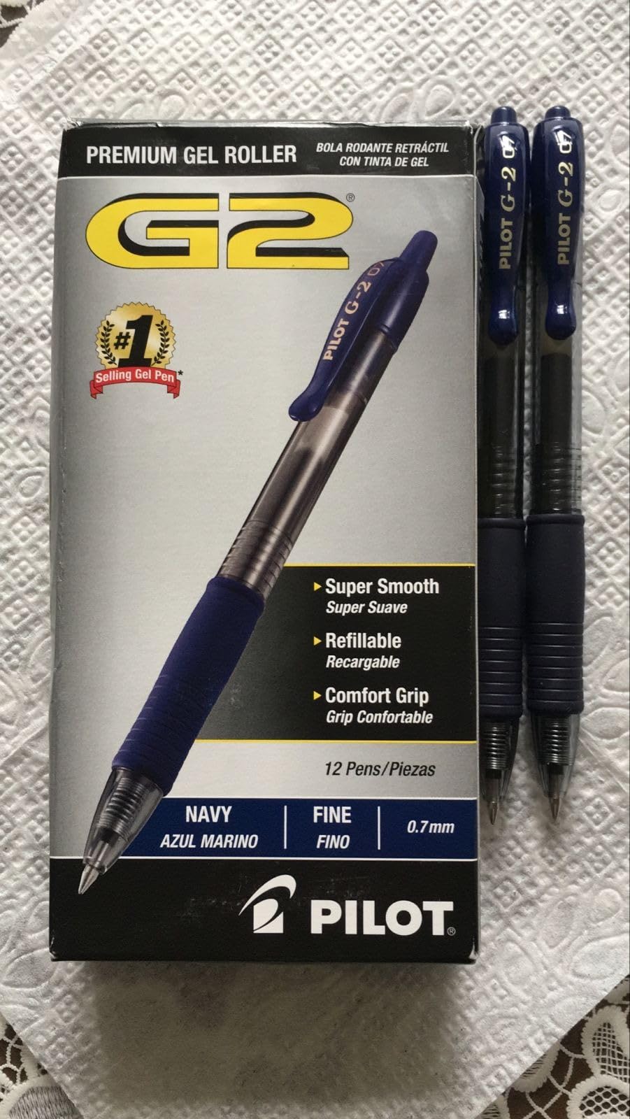 PILOT G2 Premium Gel Roller Pens, Blue Ink Pens Fine Point, Pack of 12 customer photo 1