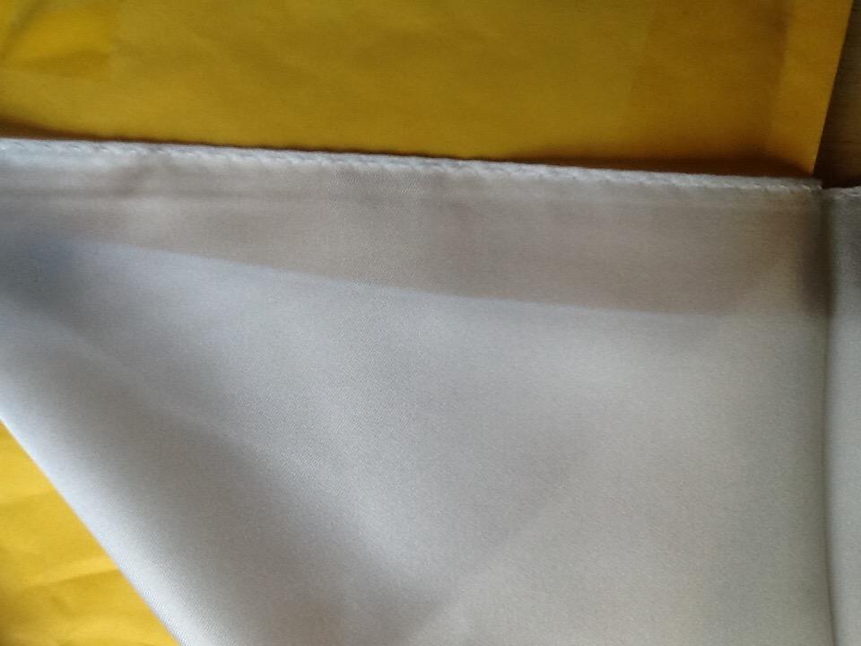 Royal Silk Fine White Silk Twill Pocket Square 100% Silk - Full-Sized 17