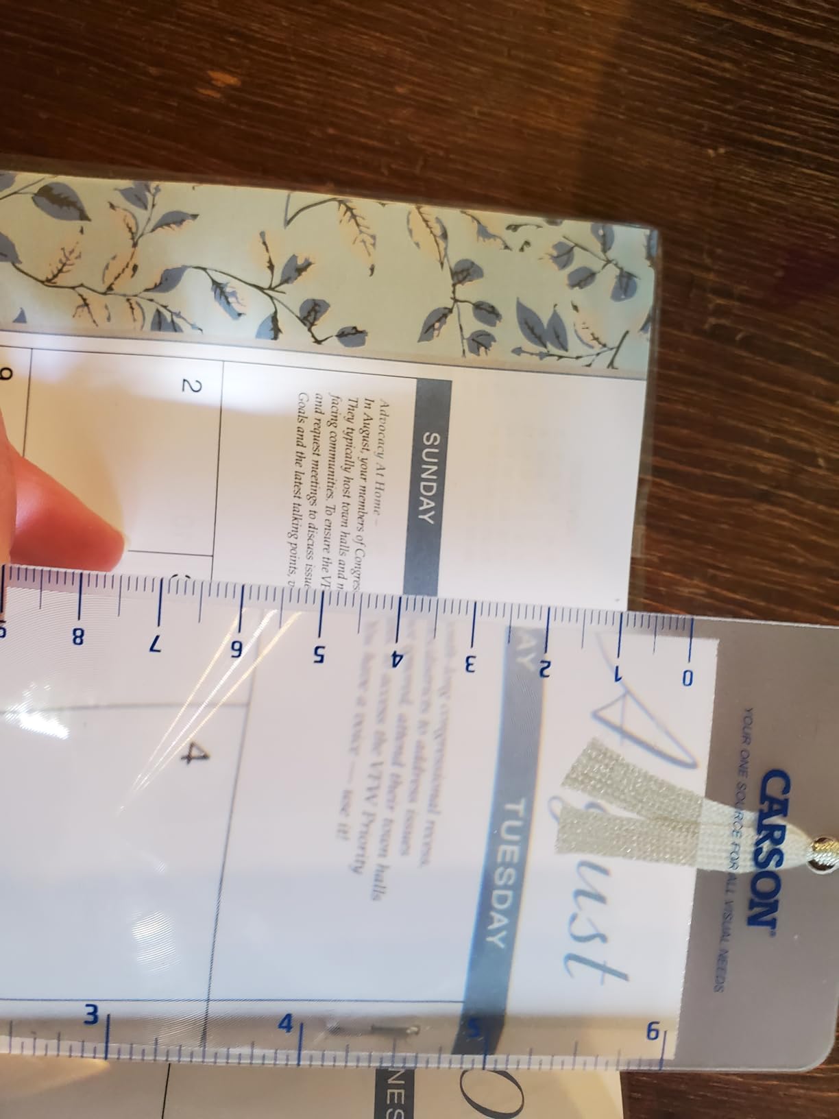 MagniMark 3x Fresnel Bookmark Magnifier with 6-Inch Ruler | Book Magnifier for Reading - Low Vision Aid (MM-22) customer photo 2