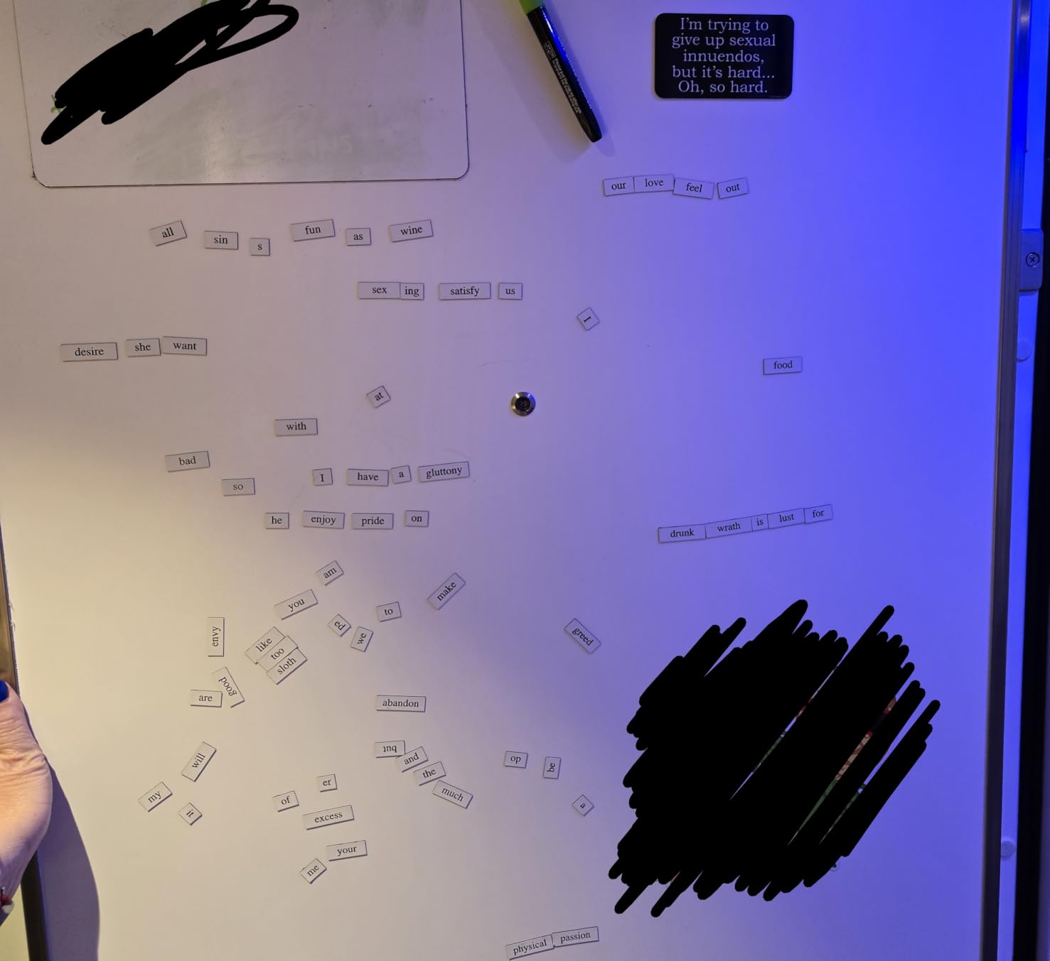 Magnetic Poetry - Little Box of Happiness Kit - Words for Refrigerator - Write Poems and Letters on The Fridge - Made in The USA customer photo 1