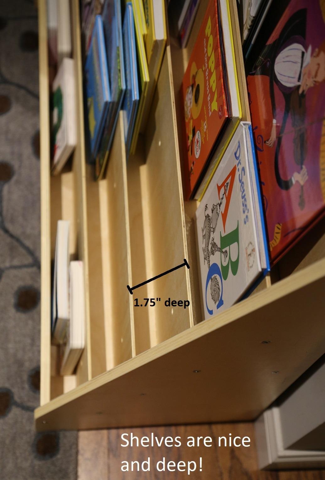 ECR4Kids 5-Shelf Wooden Book Display, Single-Sided Bookshelf, Natural customer photo 1