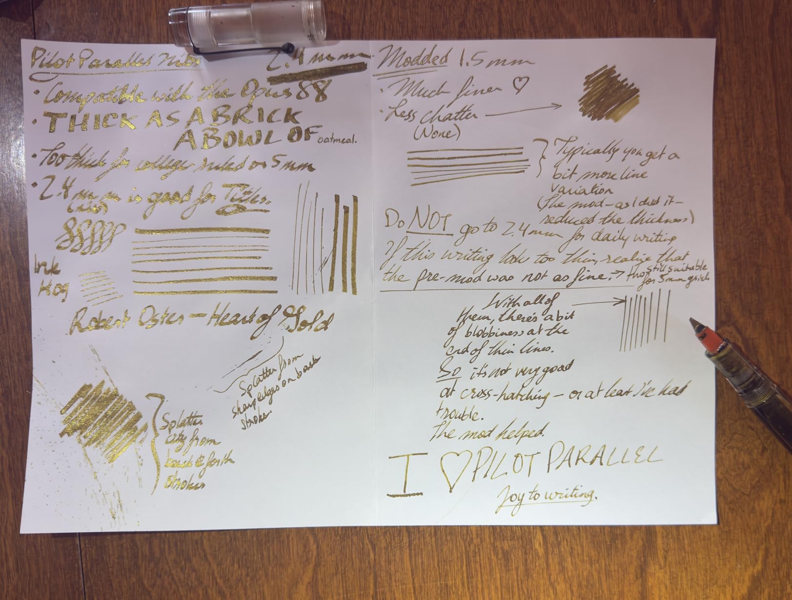 Pilot Parallel Calligraphy Pen Set, 2.4mm Nib with Black and Red Ink Cartridges (90051) customer photo 2