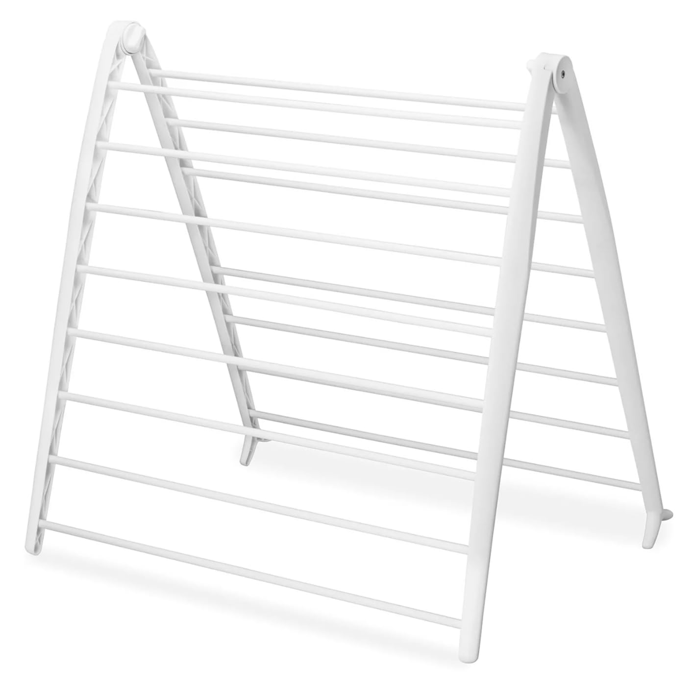 Honey-Can-Do Heavy-Duty Gullwing Clothes Drying Rack, 50 lb, White | Gullwing rack adds 46 ft of drying space with dedicated shoe bars. Sturdy metal, 50 lb capacity, folds flat. customer photo 2