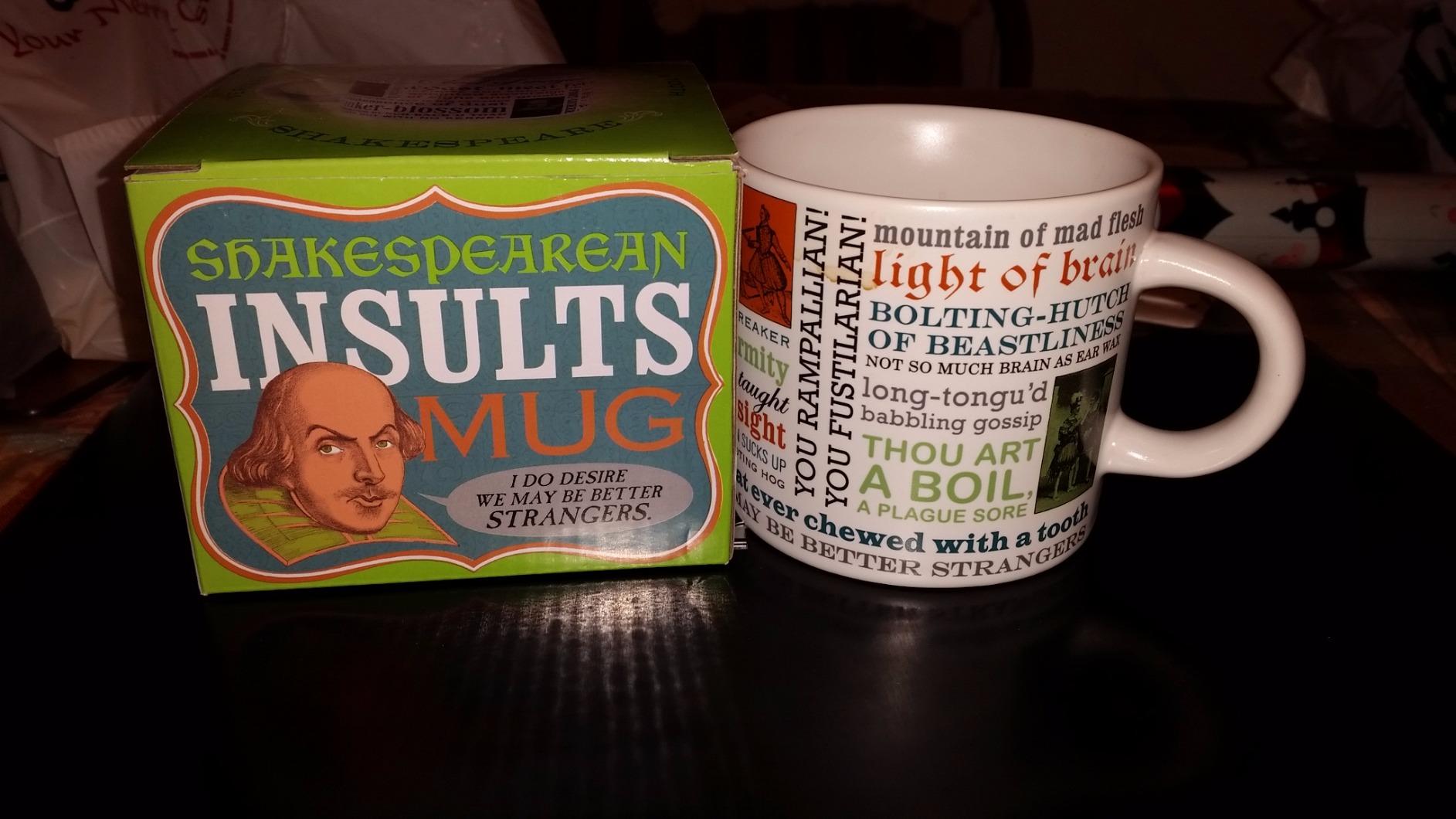 The Unemployed Philosophers Guild Shakespearean Insults Coffee Mug - Shakespeare's Wittiest and Meanest Insults - Comes in a Fun Gift Box, 14 oz. customer photo 2
