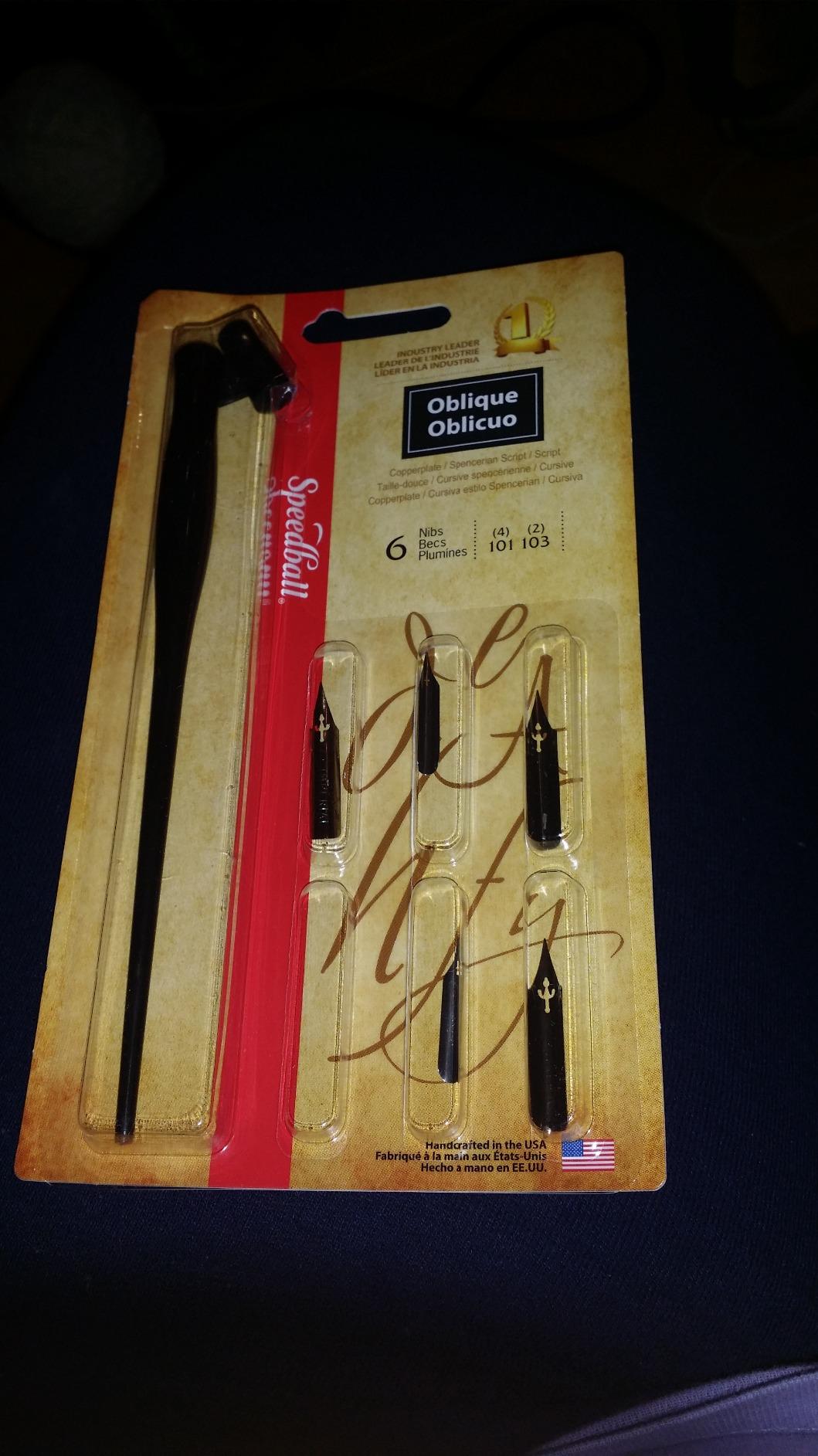 Speedball Oblique Pen Set - 1 Penholder w/ 4 Nibs, 2 Pen Points customer photo 2