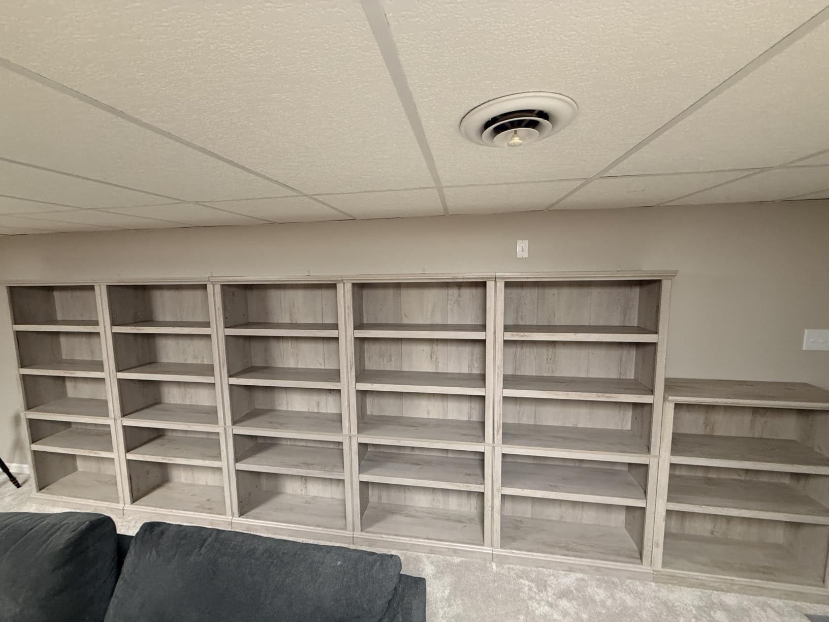 Sauder 5-Shelf Split Bookcase/ Book shelf, Oiled Oak finish customer photo 2