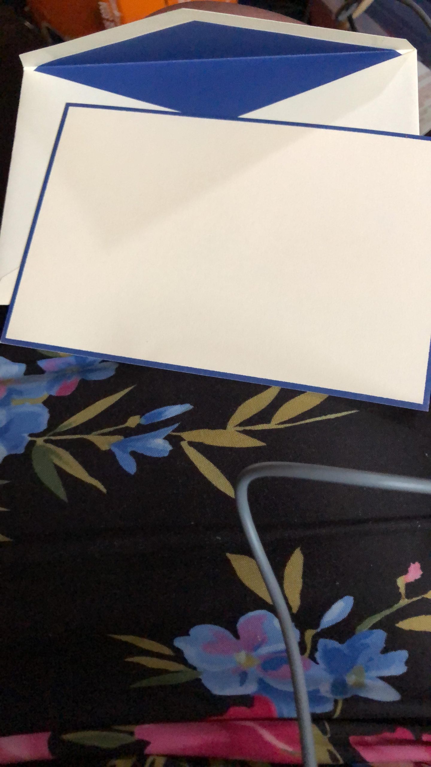 Crane & Co. Regent Blue Hand Bordered Ecruwhite Correspondence Cards (CC3131) customer photo 1