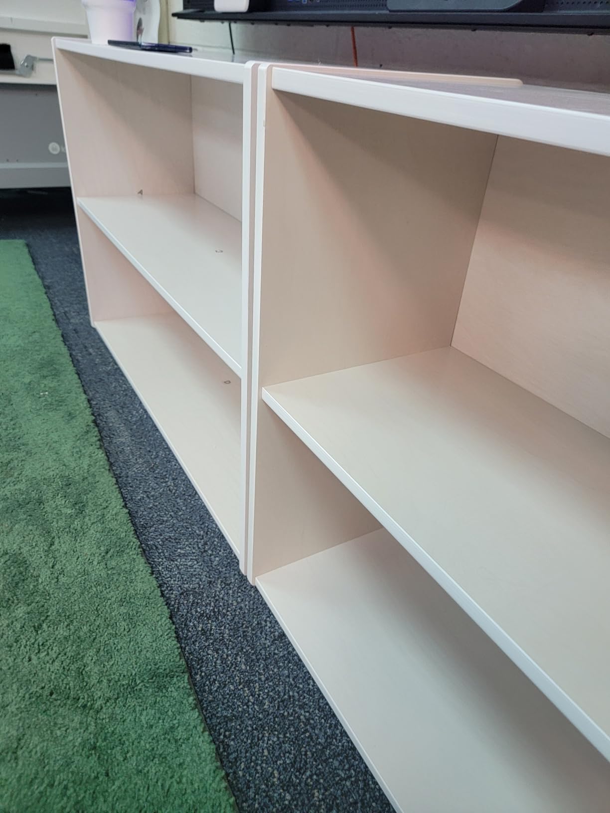 ECR4Kids 2-Shelf Mobile Storage Cabinet, Classroom Furniture, Natural customer photo 2