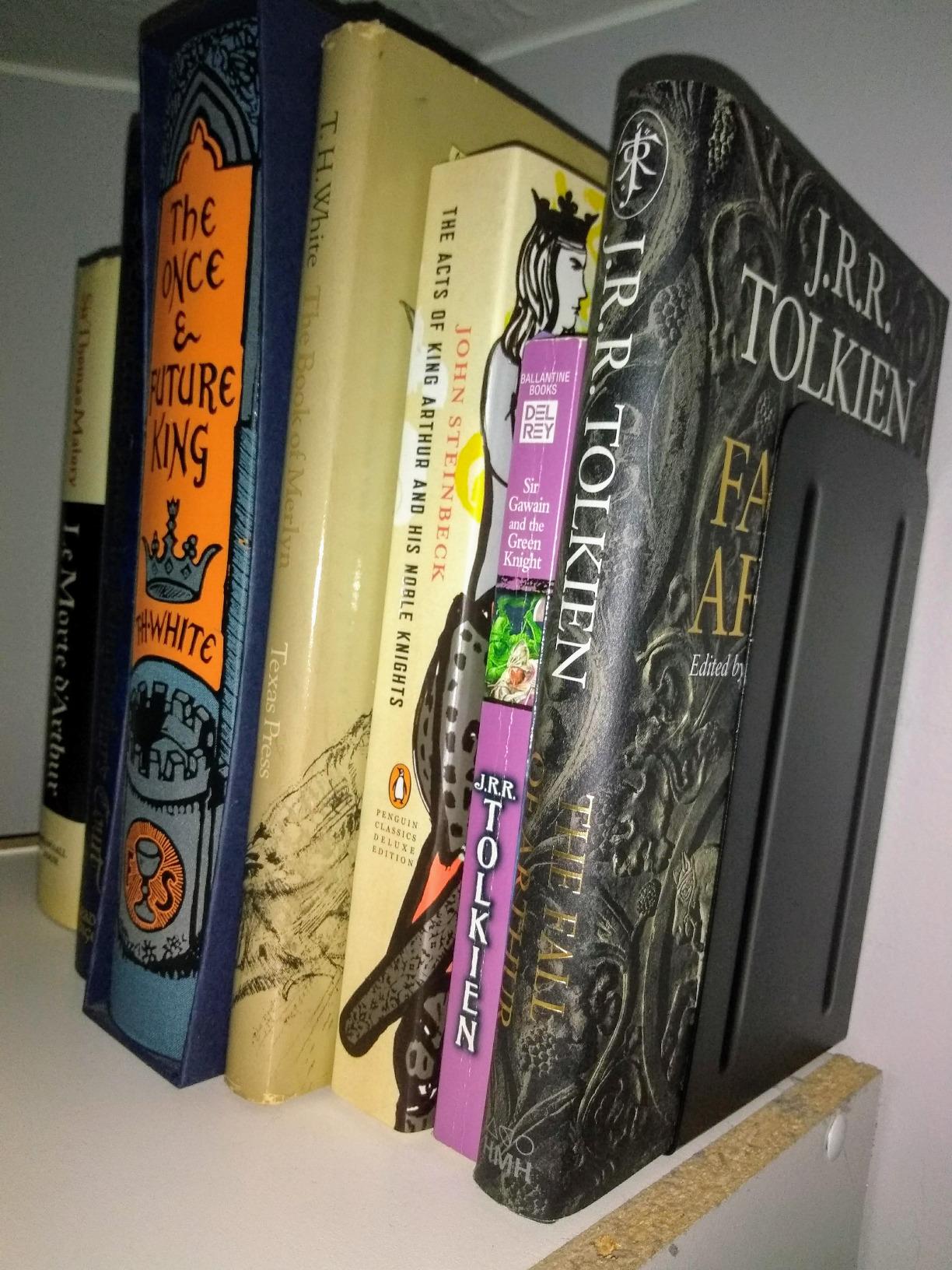 Acrimet Bookends for Shelves, Non-Skid Book Holder, Heavy Duty Book Stopper, Steel Metal Book Ends Storage for Home, Library, 6 7/8