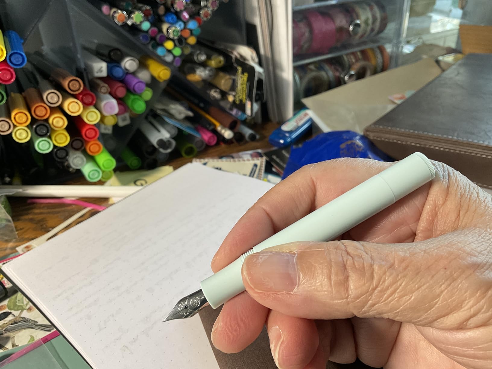 Kaweco Skyline Sport Fountain Pen I Premium Fountain Pen Luxury for Ink Cartridges with High-Quality Steel Nib I Sport Fountain Pen 13.5 cm Black Nib Width W customer photo 2