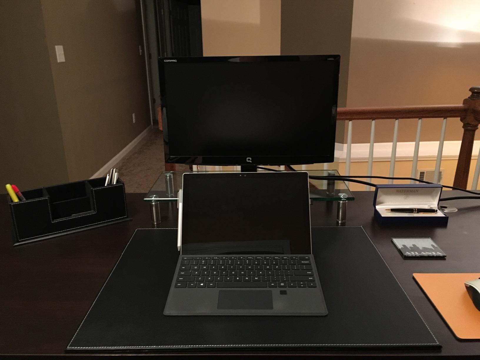 18''x14'' Large Rectangle A3 Desk Writing & Drawing Desk Pad &Board Table Protector Mat with Paper Clip on Top Black customer photo 2