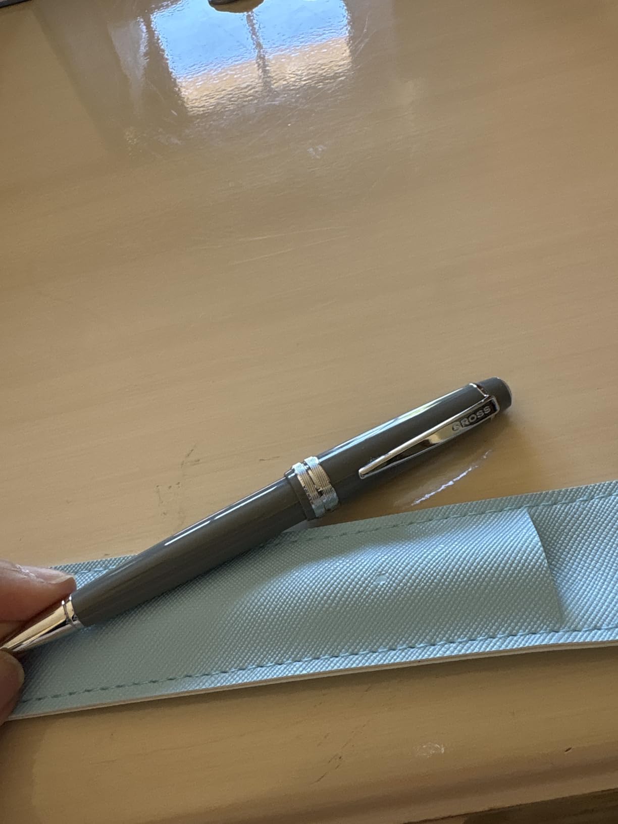 Cross Bailey Blue Lacquer Ballpoint Pen, Medium Point, Black Ink customer photo 1