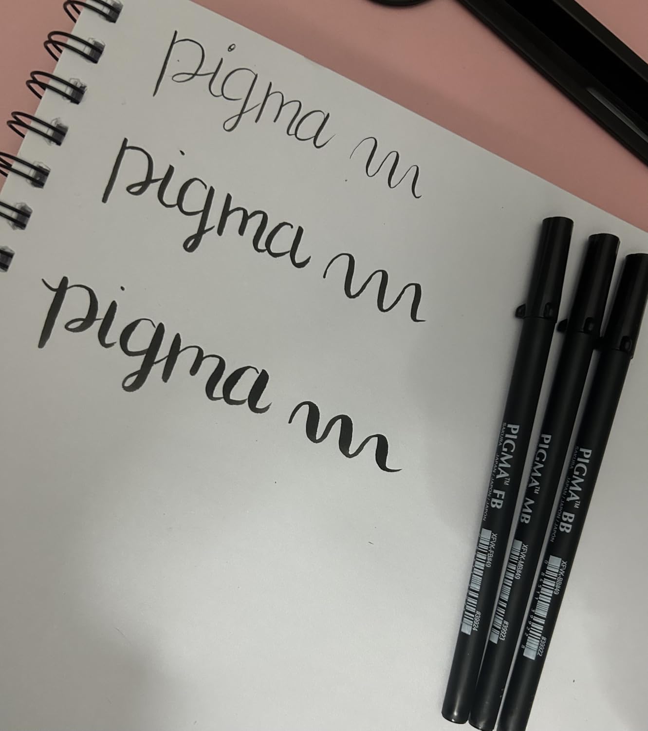 Sakura Pigma Professional Brush Pens - Archival Black Ink Pens - Pens for Lettering, Modern Calligraphy, or Drawing - Brush Nibs - 3 Pack customer photo 1