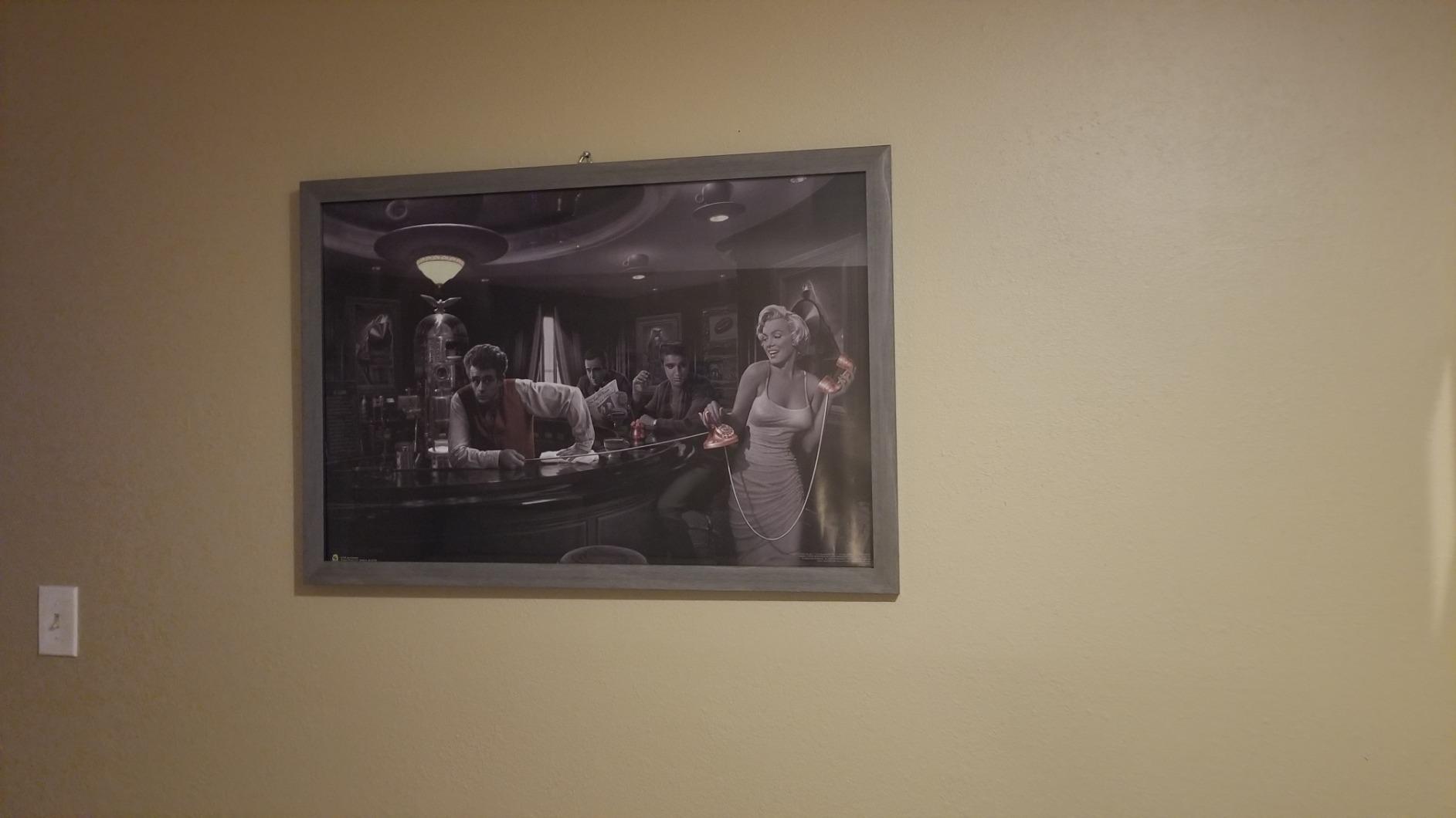 Java Dreams with James Dean Marilyn Monroe Elvis Presley and Humphrey Bogart Art Print Poster Wall Decor Celebrity Movie Stars Hollywood customer photo 1