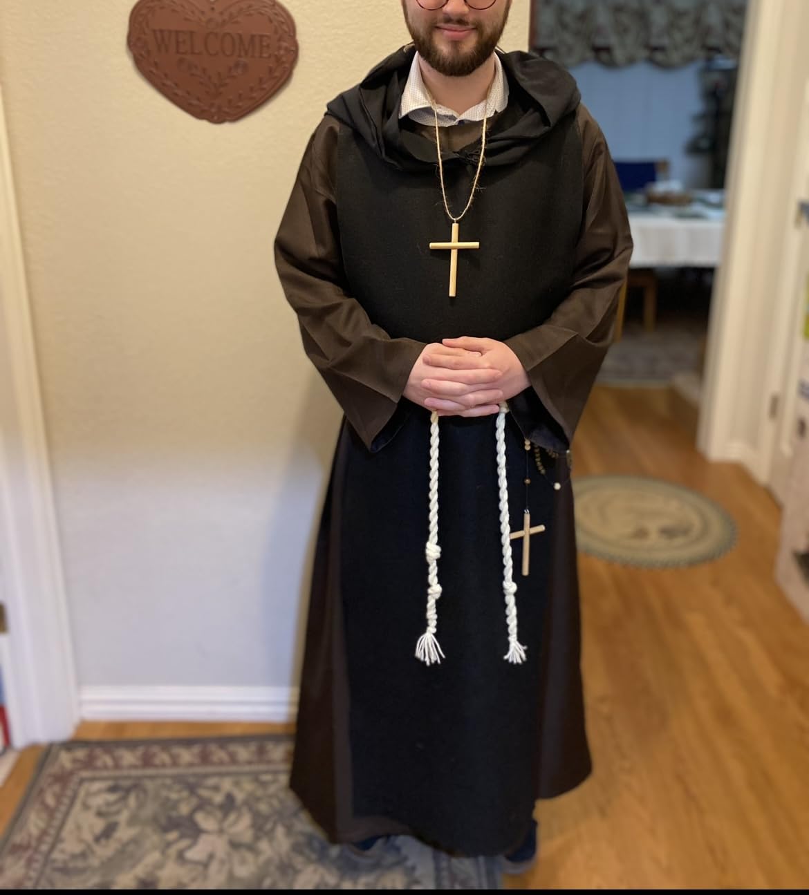 GOLDSTITCH Friar Medieval Hooded Monk Renaissance Priest Robe Costume Cosplay customer photo 1