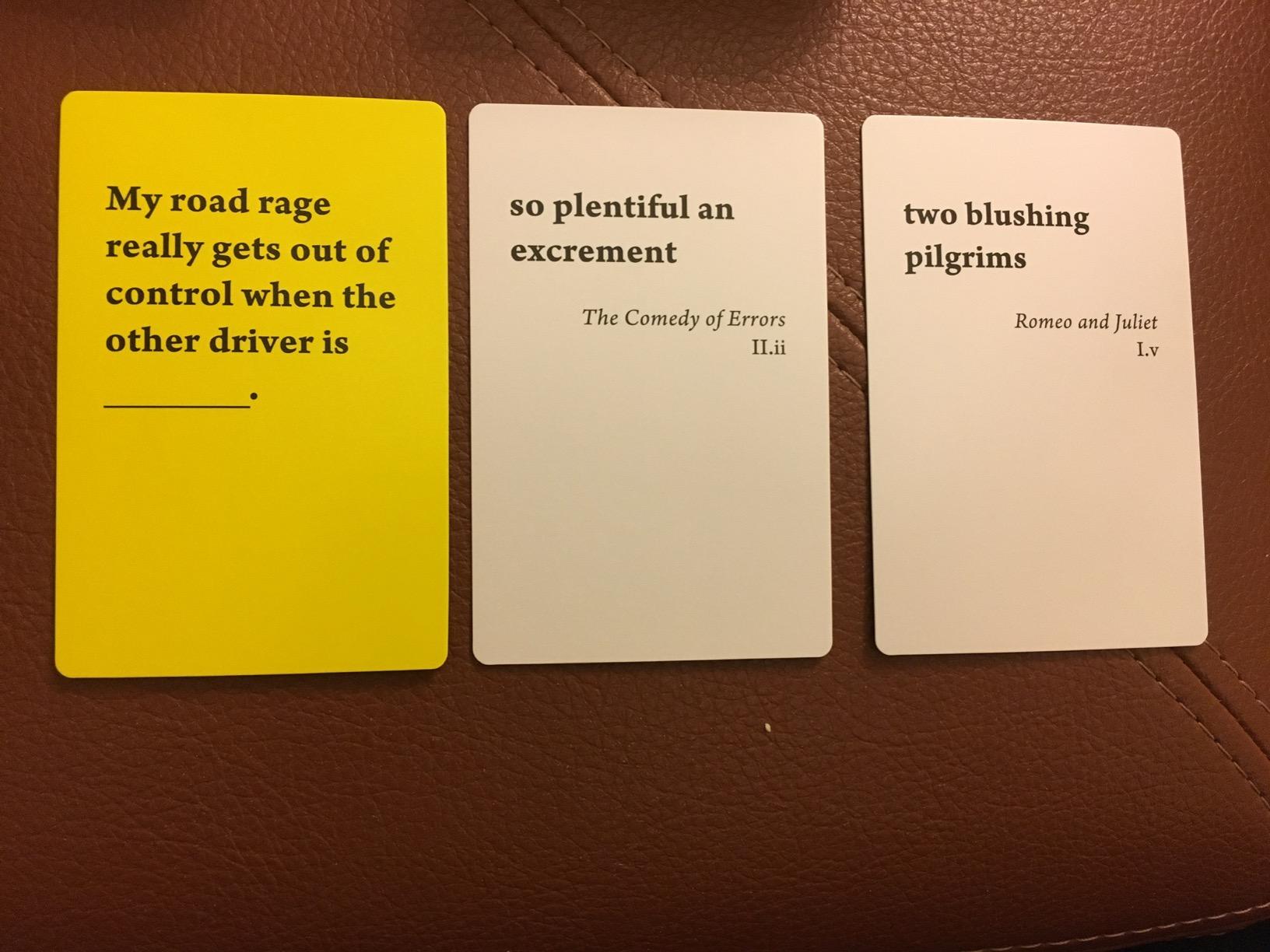 Bards Dispense Profanity | A Party Game Based on the Works of William Shakespeare customer photo 1