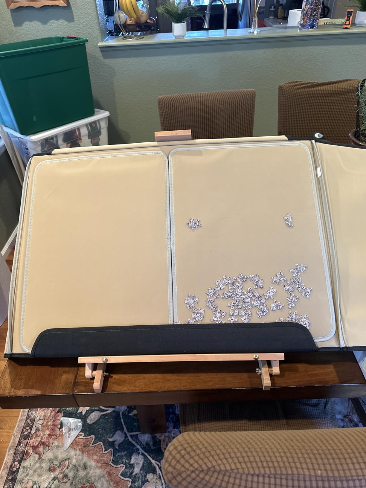 Bits and Pieces Portapuzzle Portable Puzzle Board 1500 Pieces - Compact Lightweight Foldable Portable Puzzle Mat with Removable Sorting Areas - 24.5 Inch x 35.5 Inch customer photo 1