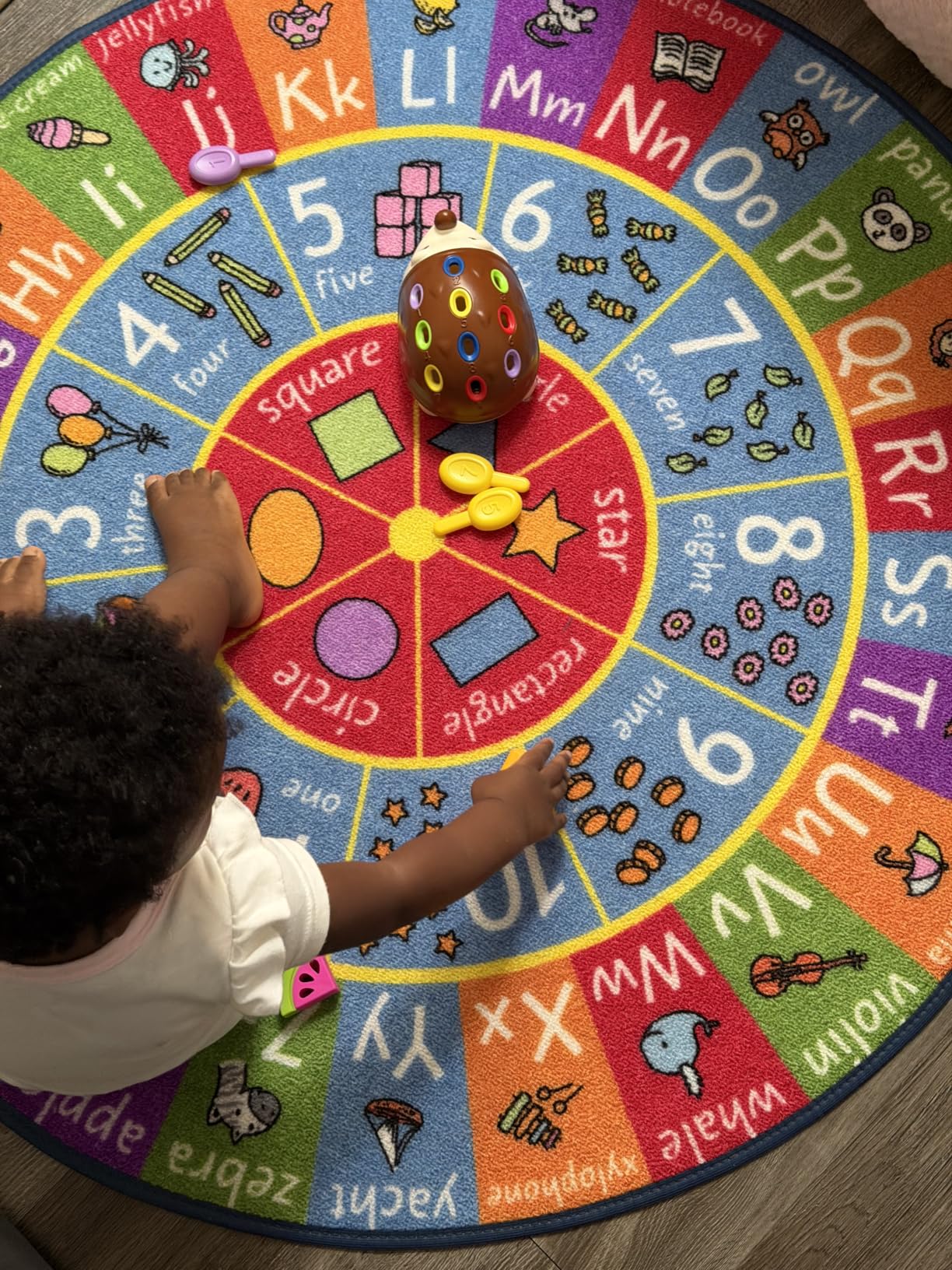 KC Cubs: Educational Rug: ABC Alphabet, Numbers & Shapes - 3x5' Playmat - Interactive Play, Activity Area Carpet, Bedroom-Classroom, Baby-Toddler-Kids customer photo 1