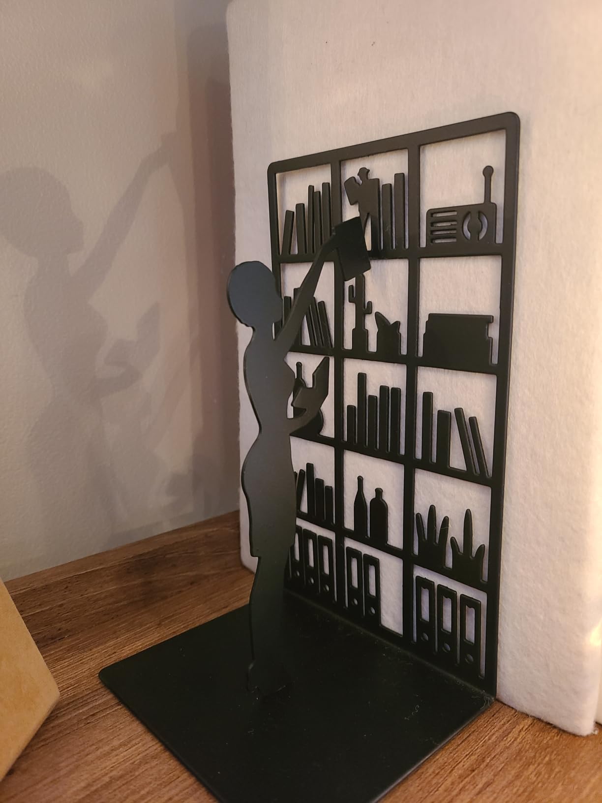 Balvi The Library Metal Bookend - Decorative and Functional Book Holder for Home and Office - For Book Lovers customer photo 1