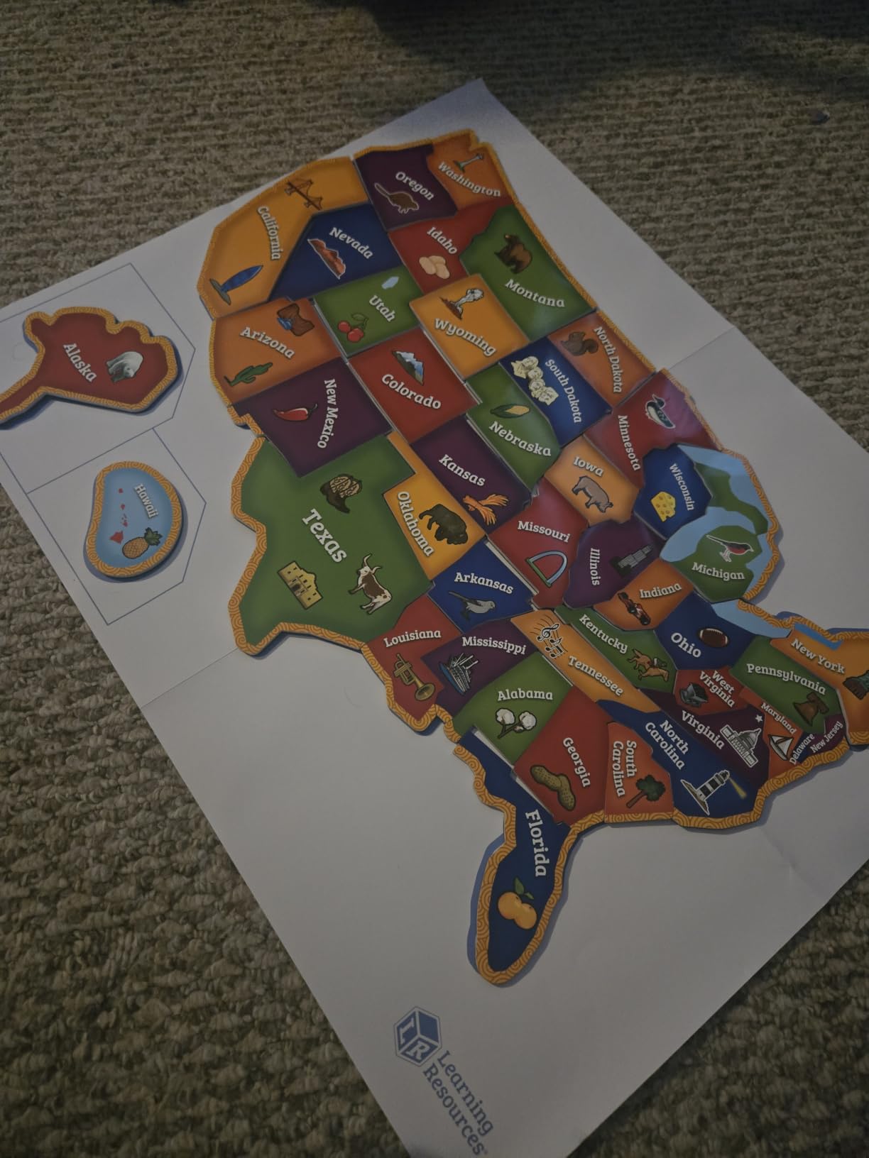 Learning Resources Magnetic U.S. Map Puzzle - Educational Map of the United States of America, Geography Matching Games, Kids Homeschool and Classroom Must Haves, Gifts for Boys and Girls customer photo 1