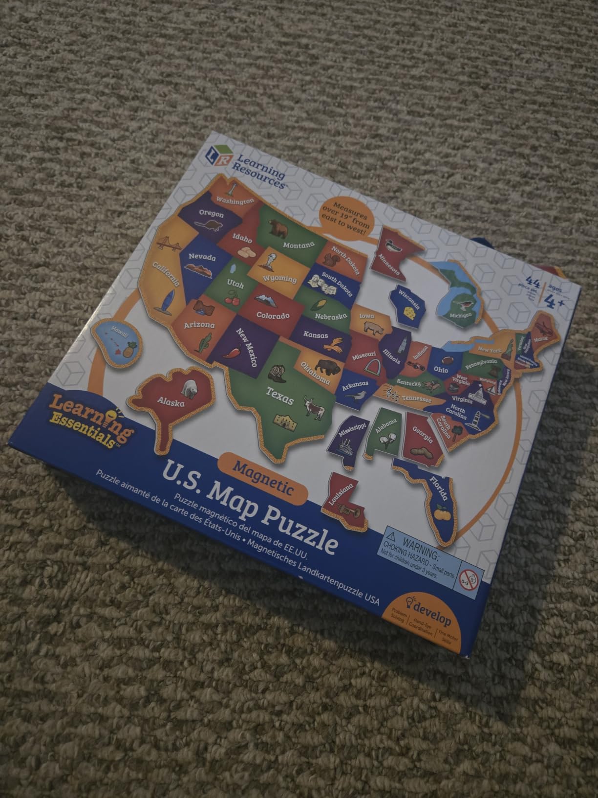 Learning Resources Magnetic U.S. Map Puzzle - Educational Map of the United States of America, Geography Matching Games, Kids Homeschool and Classroom Must Haves, Gifts for Boys and Girls customer photo 2