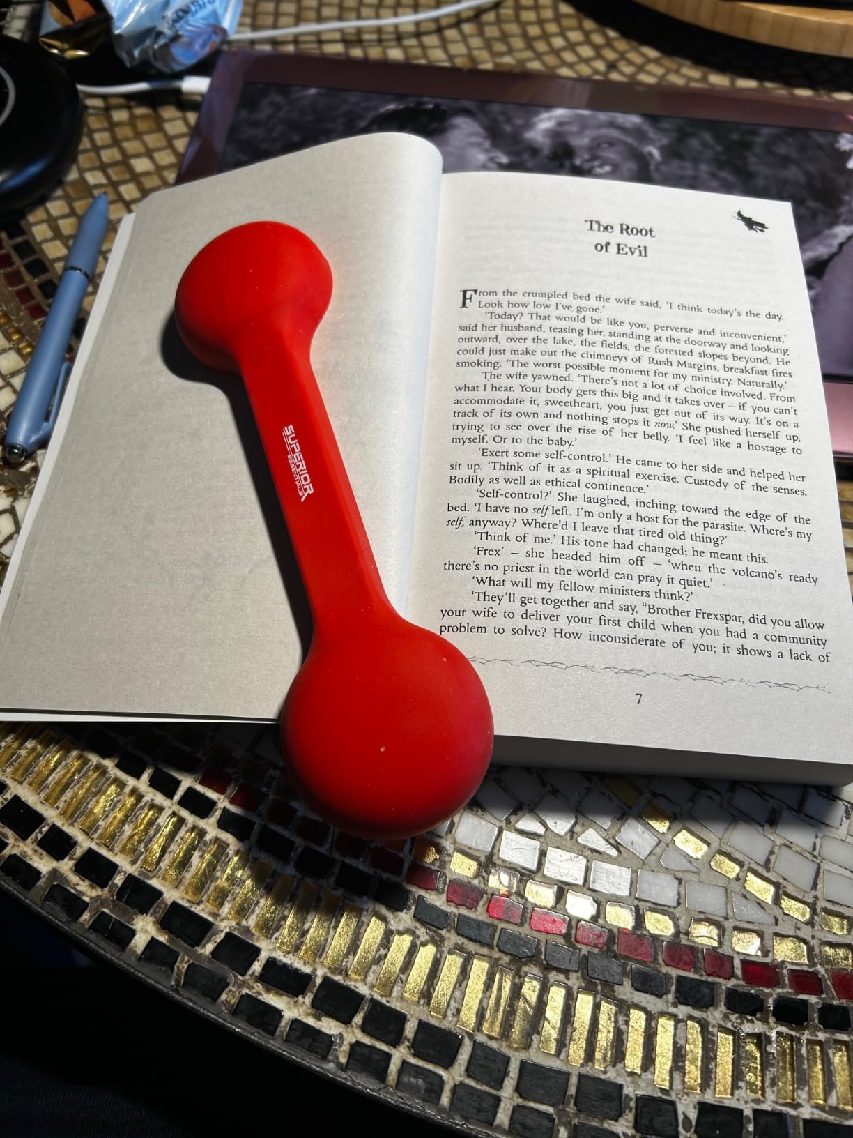 Bookmark/Weight-Page Holder-Holds Books Open and in Place-RED-by Superior Essentials customer photo 1