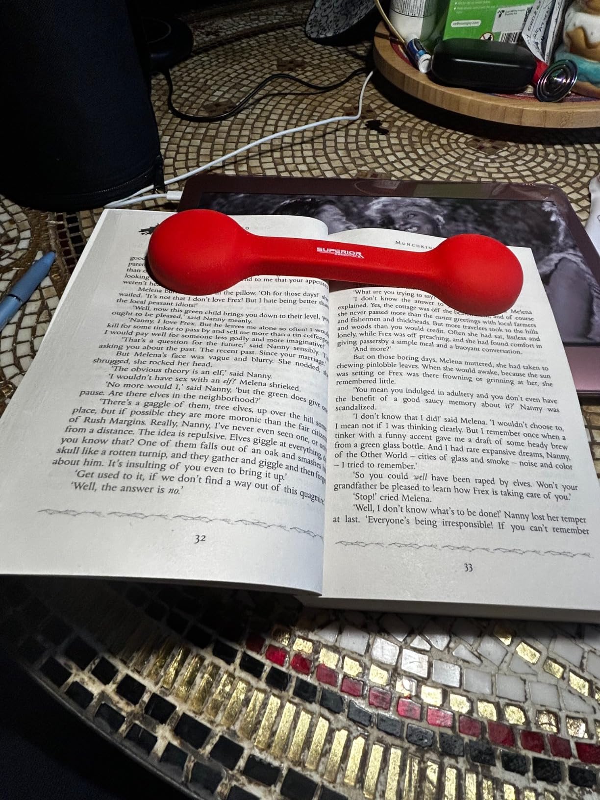Bookmark/Weight-Page Holder-Holds Books Open and in Place-RED-by Superior Essentials customer photo 2