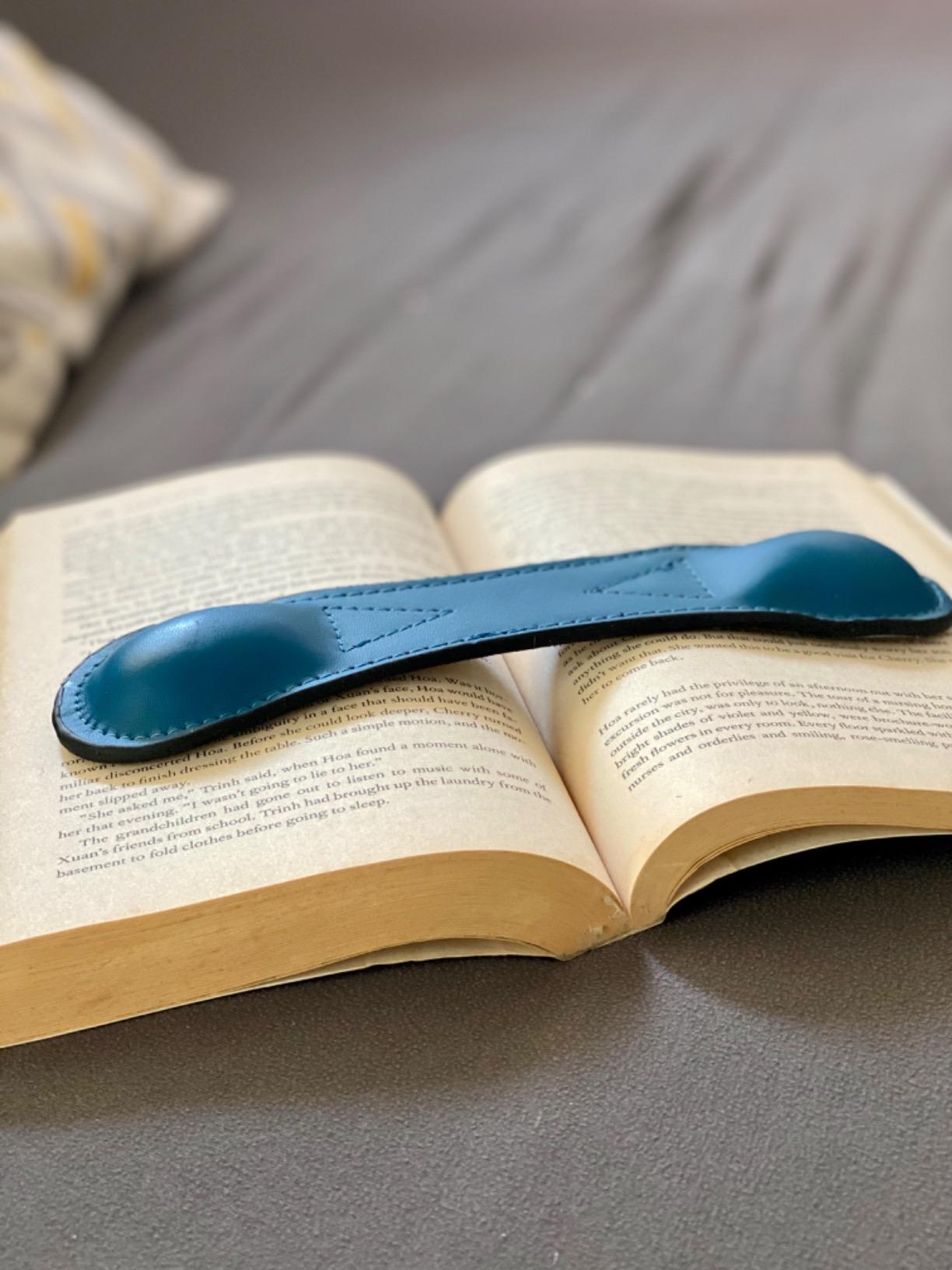 Weighted Bookmarks Genuine Leather, Weighted Bookmark for Hands-Free Reading customer photo 1