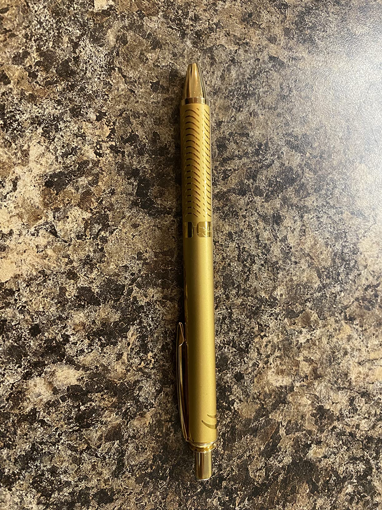 Pentel EnerGel Alloy Retractable Gel Pen, Gold Barrel, Black Ink customer photo 2