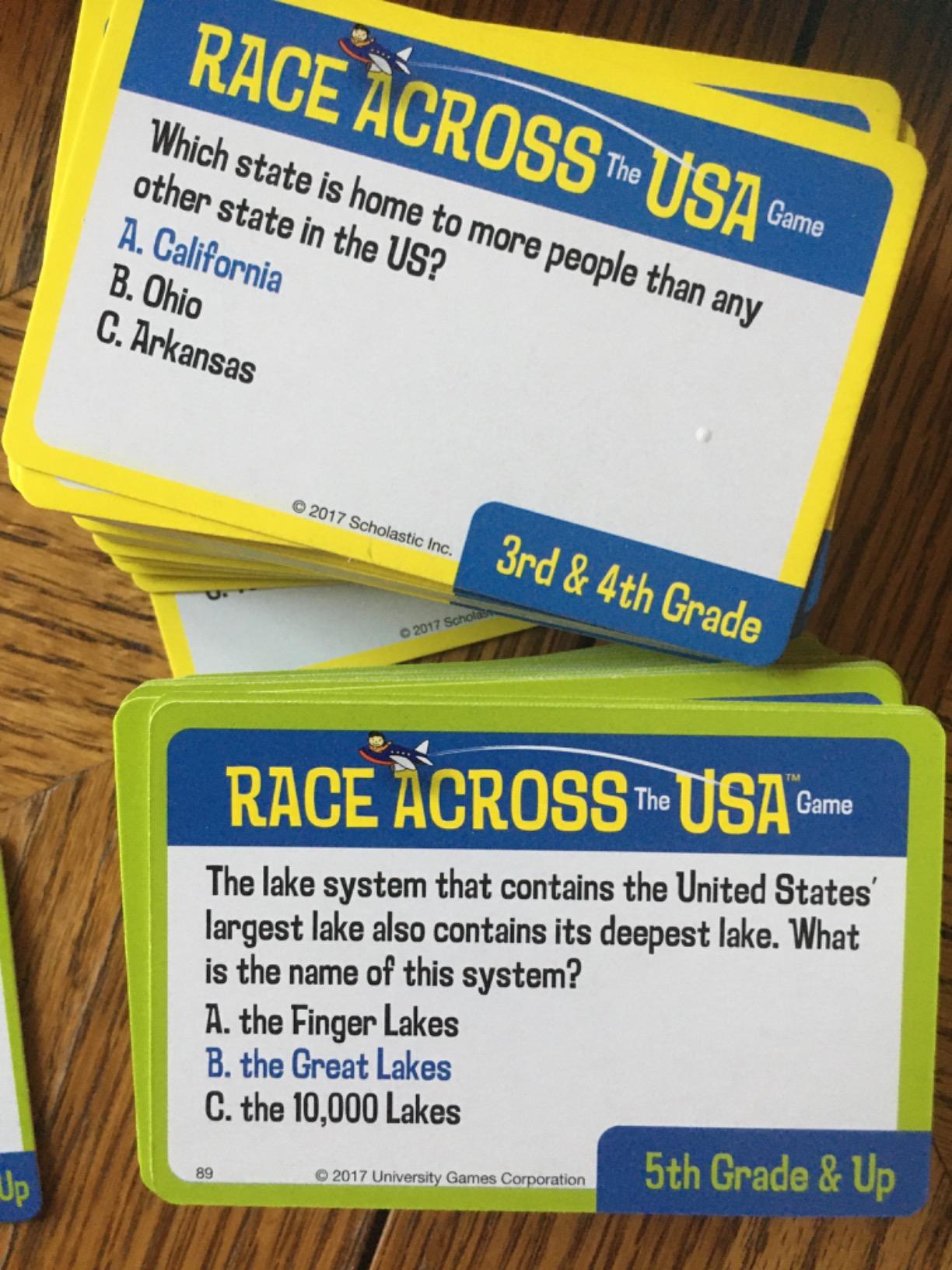 University Games Scholastic Race Across the USA Board Game, Geography Learning Game for Kids customer photo 2