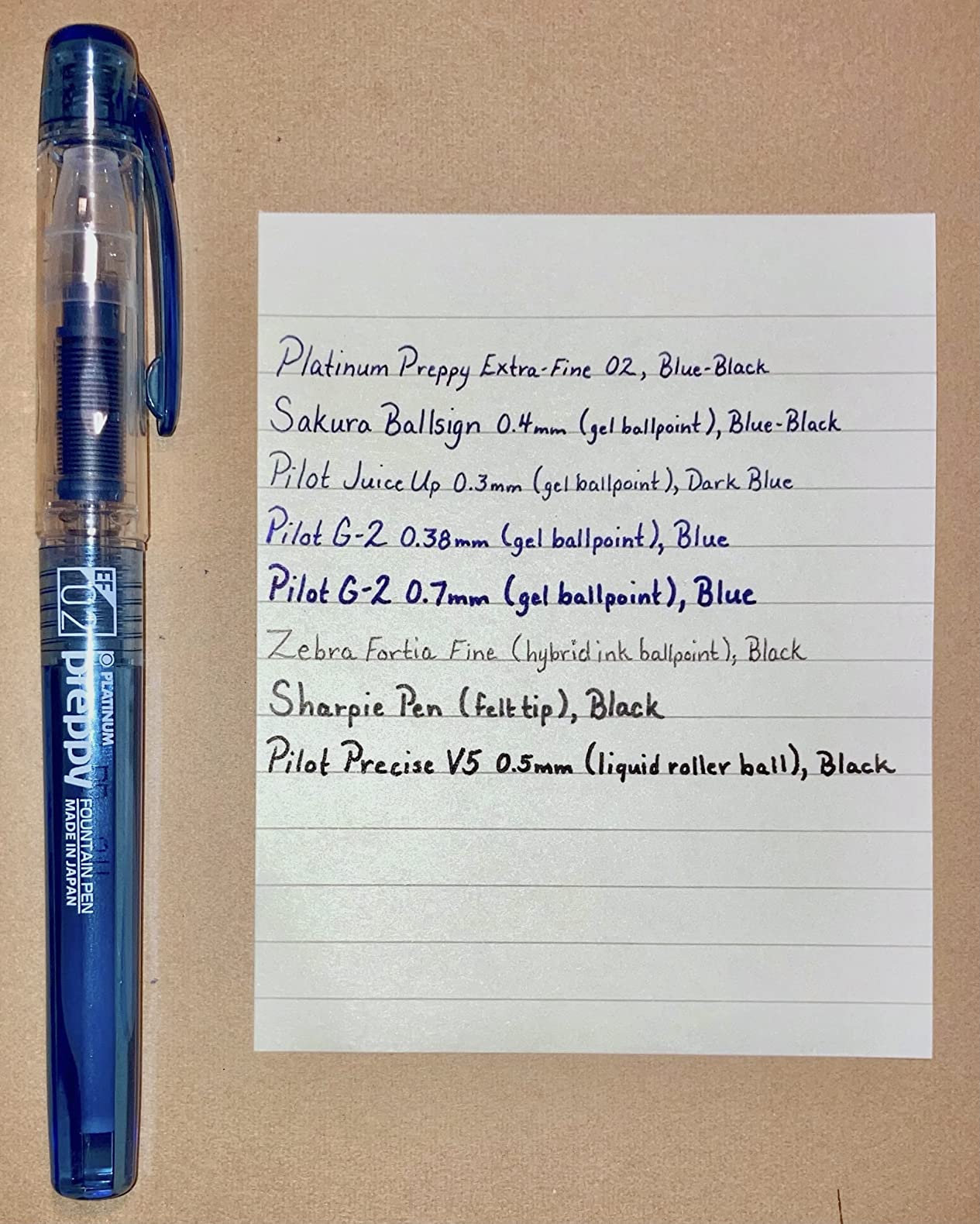 Platinum Preppy Fountain Pen 02 Extra-Fine Blue Black customer photo 1