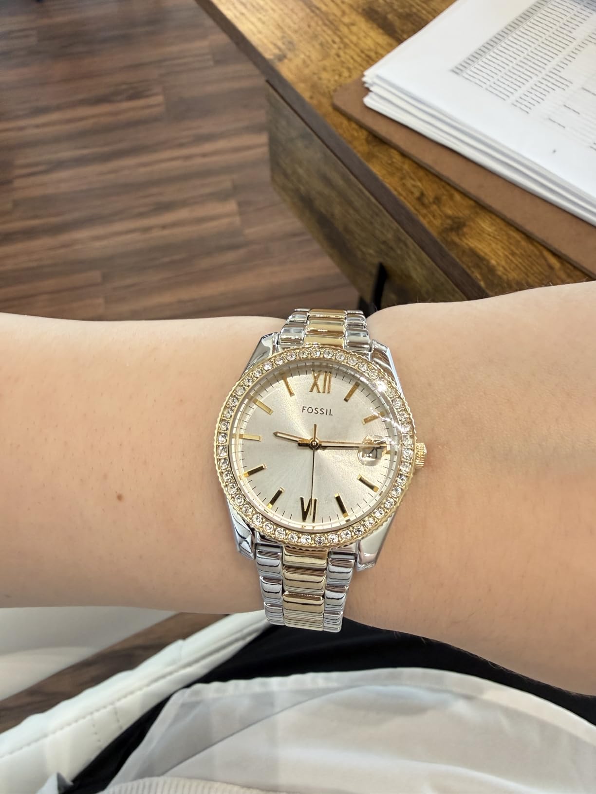 Fossil Women's Watch, Scarlette Quartz Stainless Steel Three-Hand Watch for Women customer photo 2