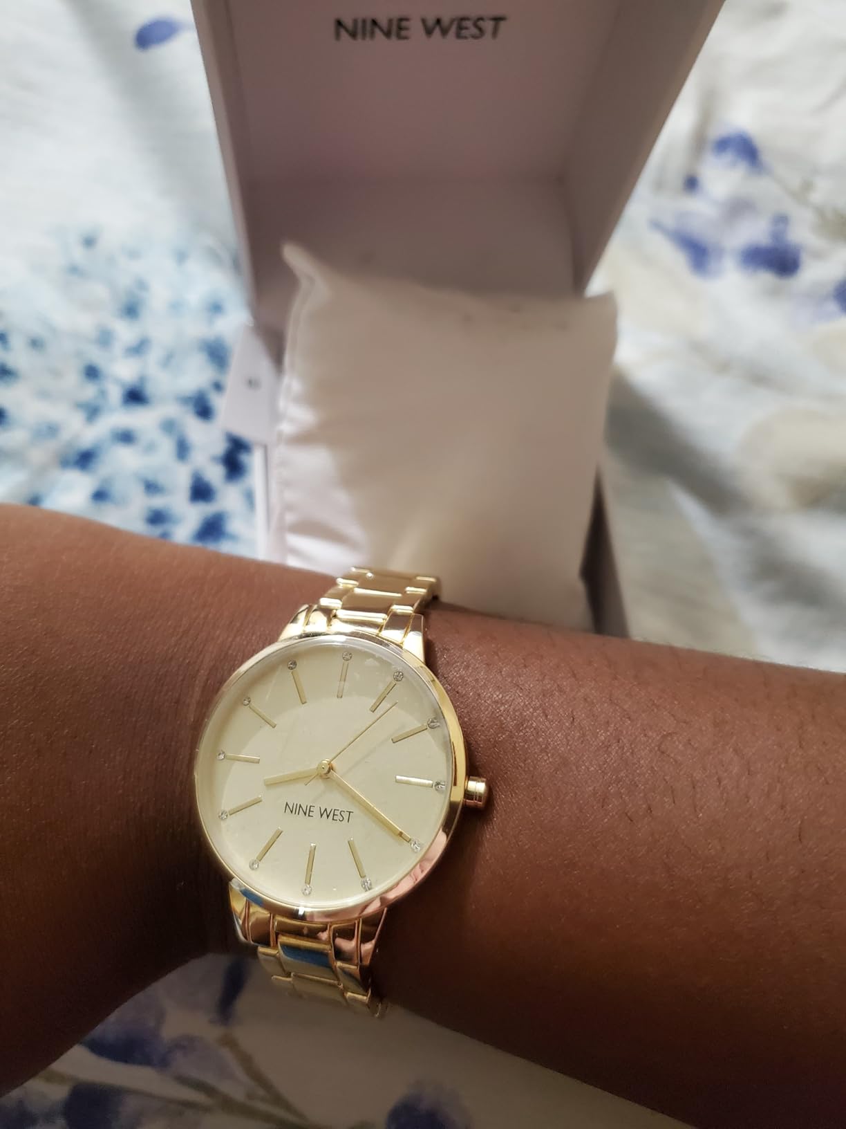 Nine West Women's Crystal Accented Bracelet Watch customer photo 1