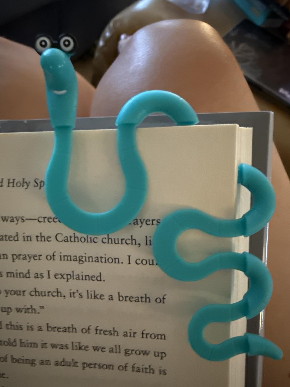 Funny Cool Book Marks for Reading - Wally the Bookworm Clip Bookmark for Kids, Women & Men, Cute Bookworm Gift, Fun Reading Accessory (Turquoise) customer photo 1